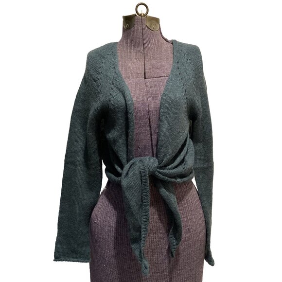 Vintage White Stuff Women's Turquoise Tie Sweater - Picture 1 of 9